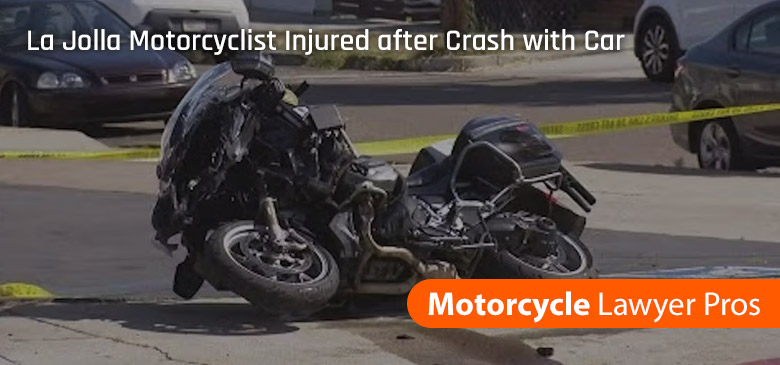 La Jolla Motorcyclist Injured after Crash with Car