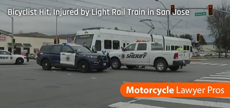 Bicyclist Hit, Injured by Light Rail Train in San Jose