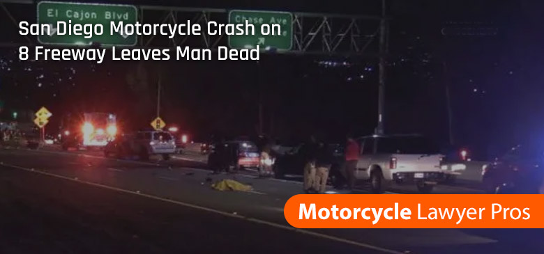 San Diego Motorcycle Crash on 8 Freeway Leaves Man Dead