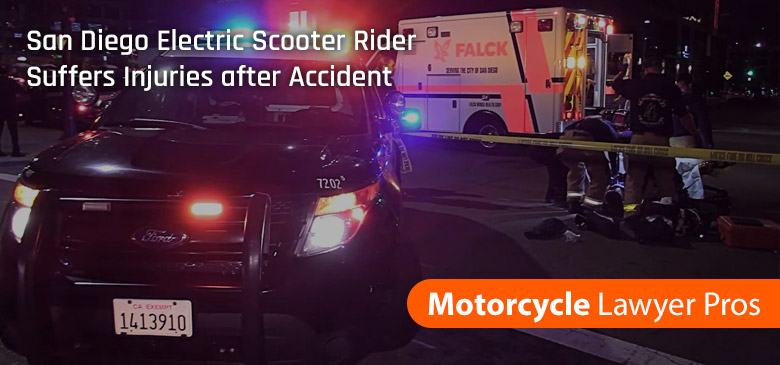 San Diego Electric Scooter Rider Suffers Injuries after Accident