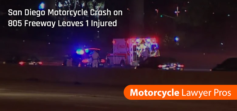 San Diego Motorcycle Crash on 805 Freeway Leaves 1 Injured