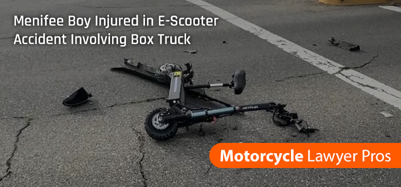 Menifee Boy Injured in E-Scooter Accident Involving Box Truck