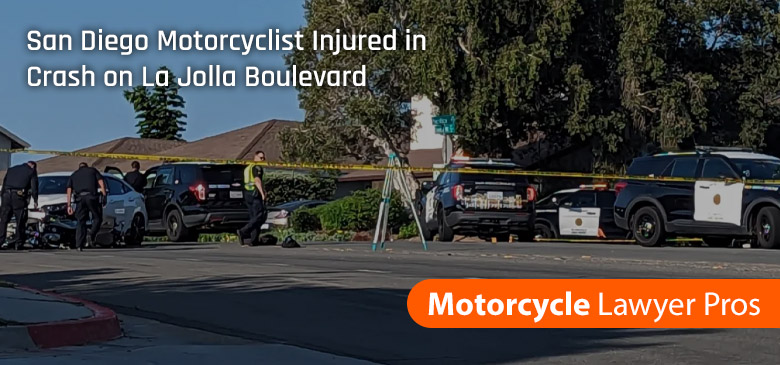 San Diego Motorcyclist Injured in Crash on La Jolla Boulevard